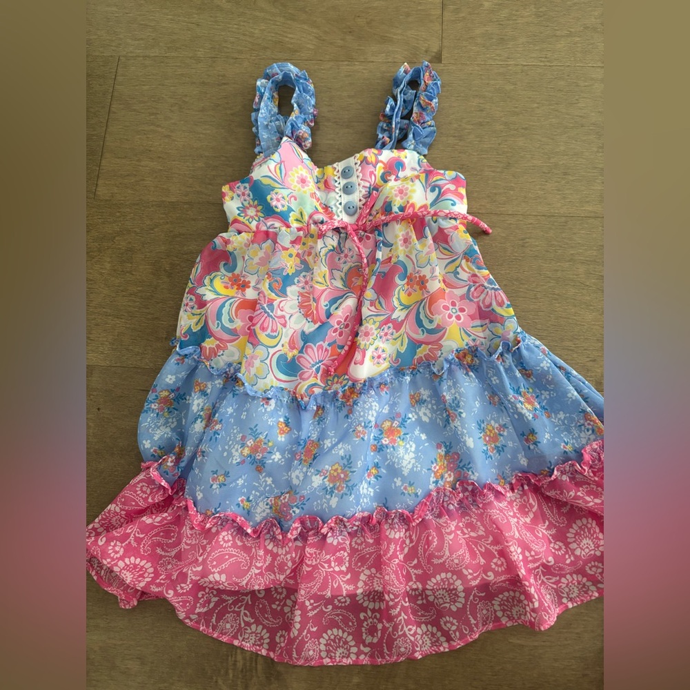 3T floral ruffle dress